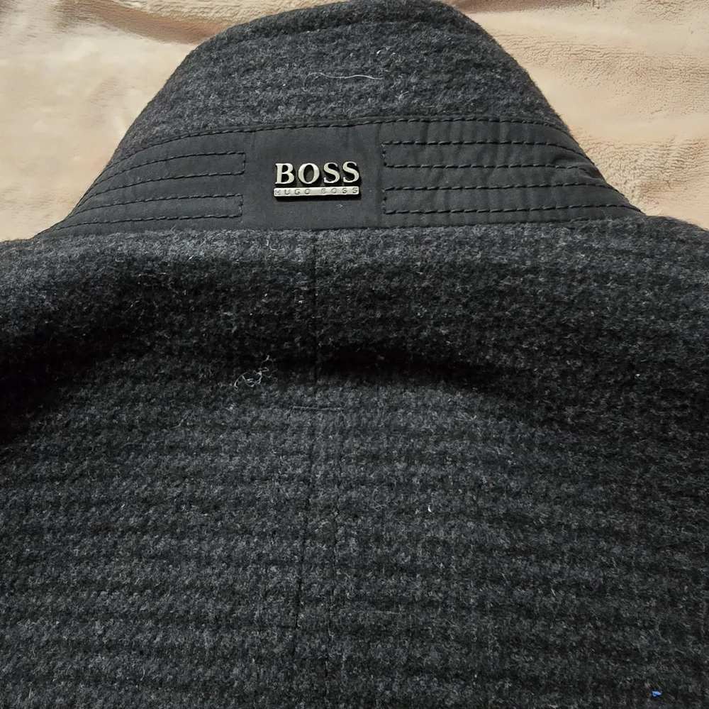 BOSS HUGO Boss Cassman coat wool blend zip/button front pockets lined men 40R
